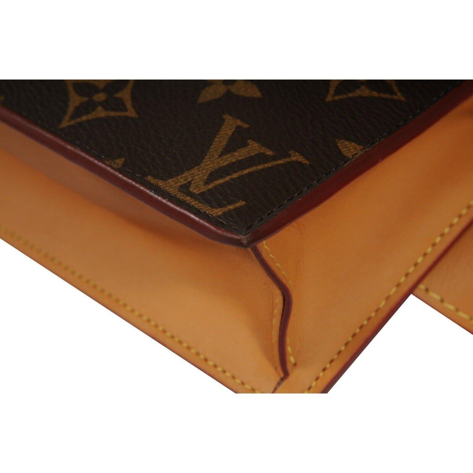 Louis Vuitton Donna Monogram S Lock Belt Pouch MM Borsa in pelle marrone Virgil in vendita 11