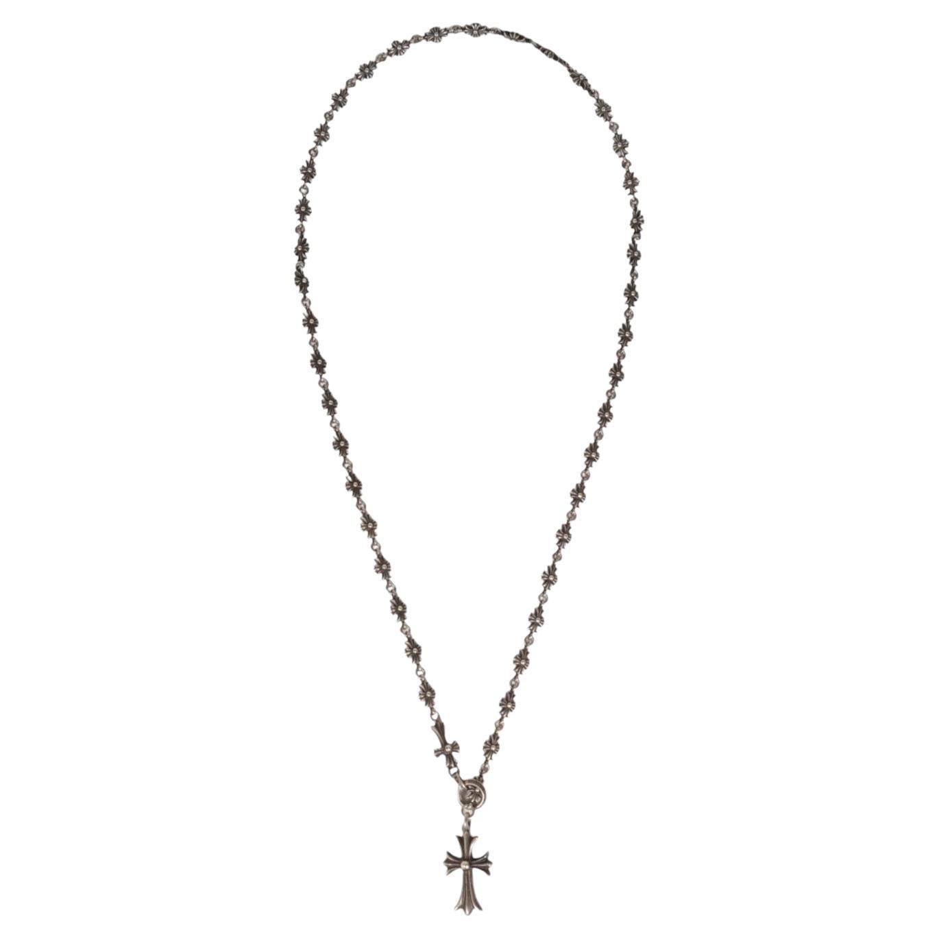 Chrome Hearts Collana a catena .925 Silver Tiny CH Cross Collare regolabile