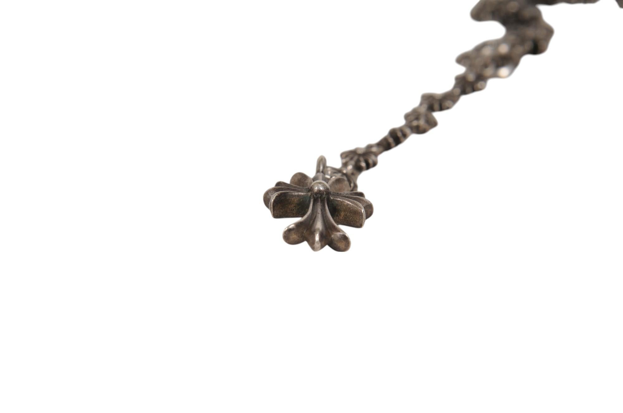 Chrome Hearts Collana a catena .925 Silver Tiny CH Cross Collare regolabile in vendita 4