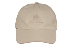 Loro Piana Baseball Cap Microfiber Storm System Ivory White Medium Logo