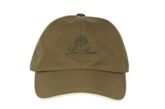 Loro Piana Baseball Cap Microfiber Storm System Olive Midnight Garden Medium
