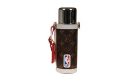 Louis Vuitton NBA Thermos Flask Holder Lv Monogram Crossbody Brown Gold Silver