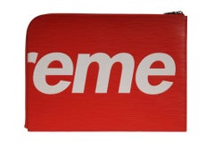Pochette de voyage Louis Vuitton Supreme Pochette Jour Epi GM en cuir rouge et blanc