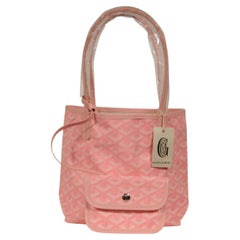 Goyard Mini Anjou Tote Bag Pink Goyardine Reversible Canvas Leather Purse