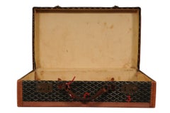 Goyard 1930 Vintage Travel Trunk Suitcase Hard Side Brown Brown Carry On Display
