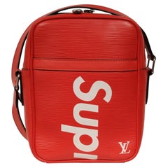 Louis Vuitton Supreme Danube Epi Leather PM Red White Shoulder Crossbody Bag