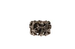 Bague Chrome Hearts OG Square Cemetery Double Cross Box, taille 10,5, argent 925