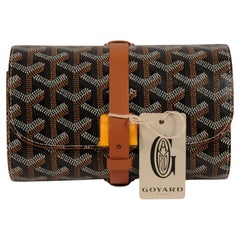 Goyard Montre De Voyage Double Two Travel Watch Roll Box Case Black Brown Leathe