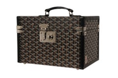Goyard Sardaigne Vanity Train Case Storage Box Hard Sided Travel Trunk Black