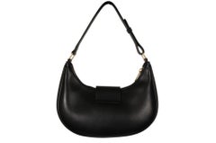 Celine Medium Ava Triomphe Shoulder Bag Black Calfskin Leather Gold Hardware