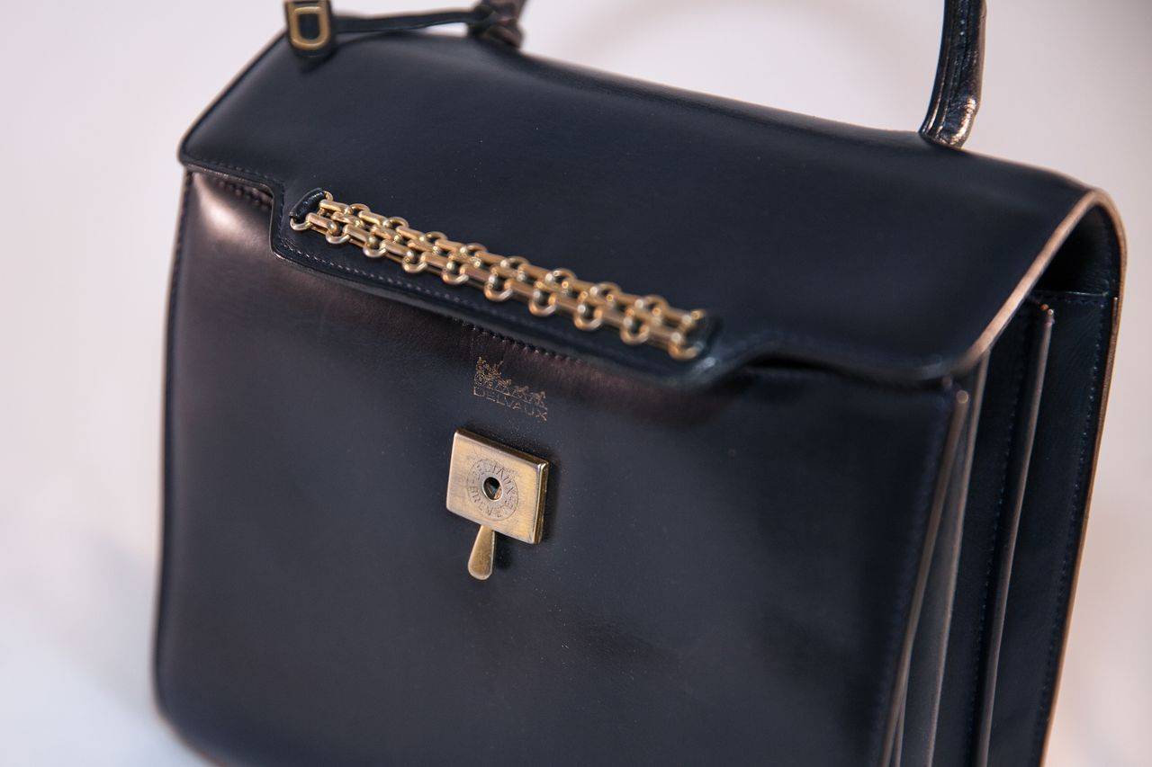 Women's Gorgeous Delvaux Retro Navy Handbag
