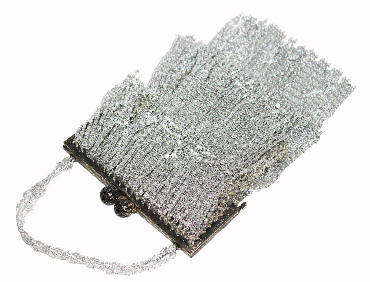 Gray Glamour & collectable vintage Azzaro Evening Bag 1970