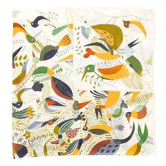 Hermès vintage 'Le bal des oiseaux' scarf