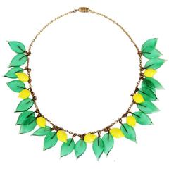 Unique French Lemon necklace of the 30s
