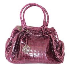 Stunning Giorgio Armani puprle croco handbag