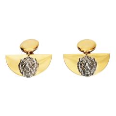 Unique 70s lion couture earrings