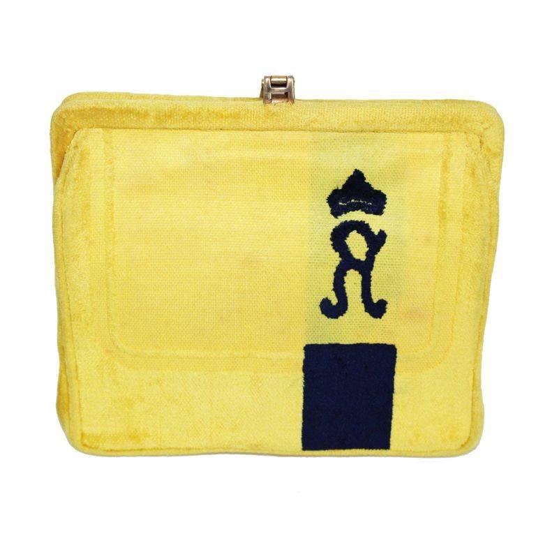 Very unique & collectable Roberta Di Camerino yellow little bag 60s