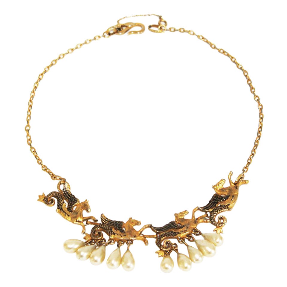 Christian Dior Collectable 'Pegasus' Necklace by Michell Maer 1950