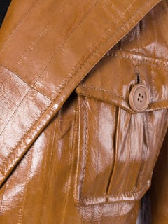 Christian Dior by John Galliano Paneled Eel Leather Coat, 2008