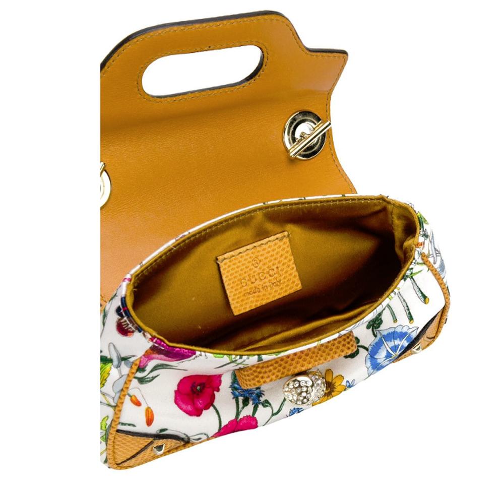Gucci Collector mini flower crystal bag In New Condition For Sale In Verviers, BE