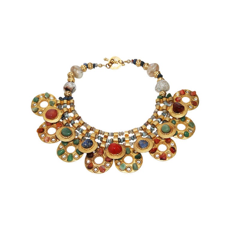 Exceptional Vintage Claire Deve Festoon Necklace 1980