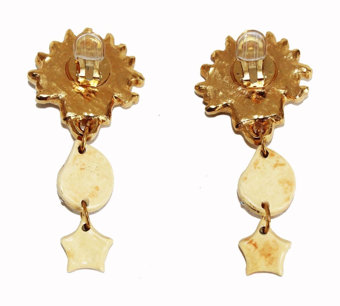 Claire Dévé Défile Seashell Earrings 1980