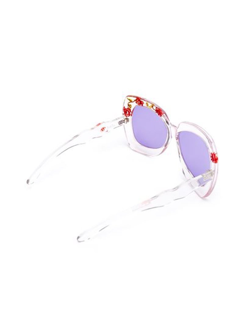 Unique 70s Pucci Flower Inset Plexi sunglasses