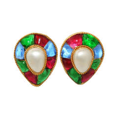 Stunning Chanel Vintage Gaudi Earrings 1980