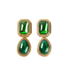 Love YSL Emerald green earrings 1980