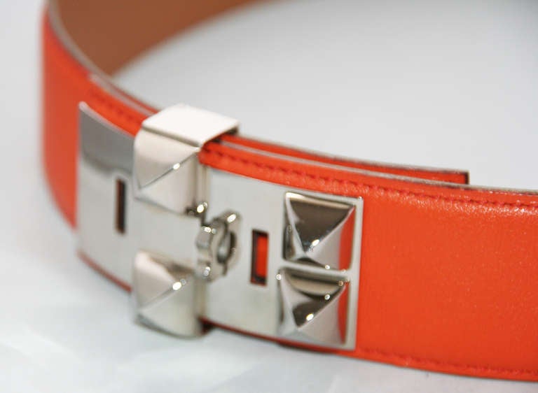 Women's Stunning Hermes Medor Orange Belt