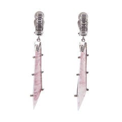 Glam Chr Dior Purple Marble Crystal Earrings 1990