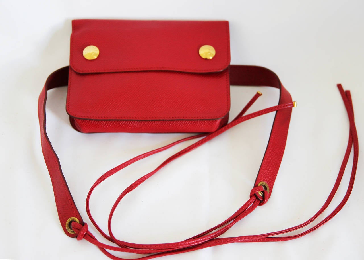 Hermès waist pouch - Red Epsom Leather 1