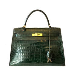 Stunning Hermès Green Kelly Handbag
