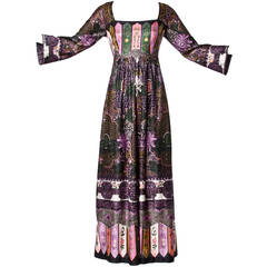 Lucie Ann of Beverly Hills Vintage 1970s 70s Maxi Dress or Dressing Gown