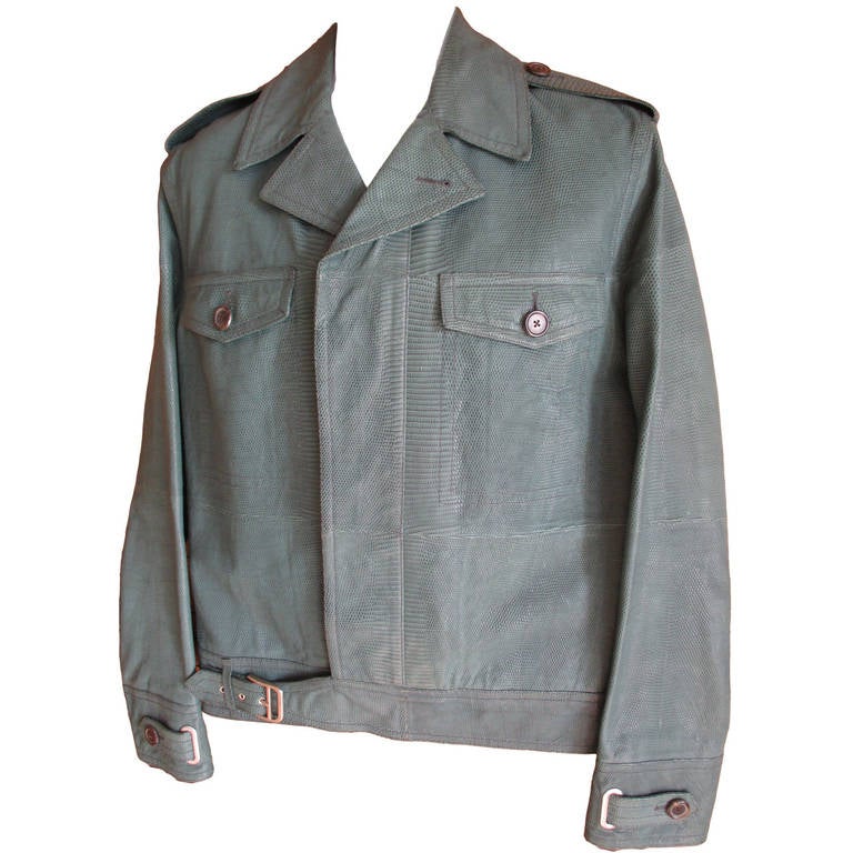 Hermes JPG Mens Lizard Moto Jacket NWT $29, 000