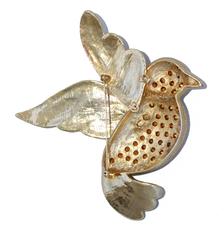 Huge Bird Couture Brooch 1980