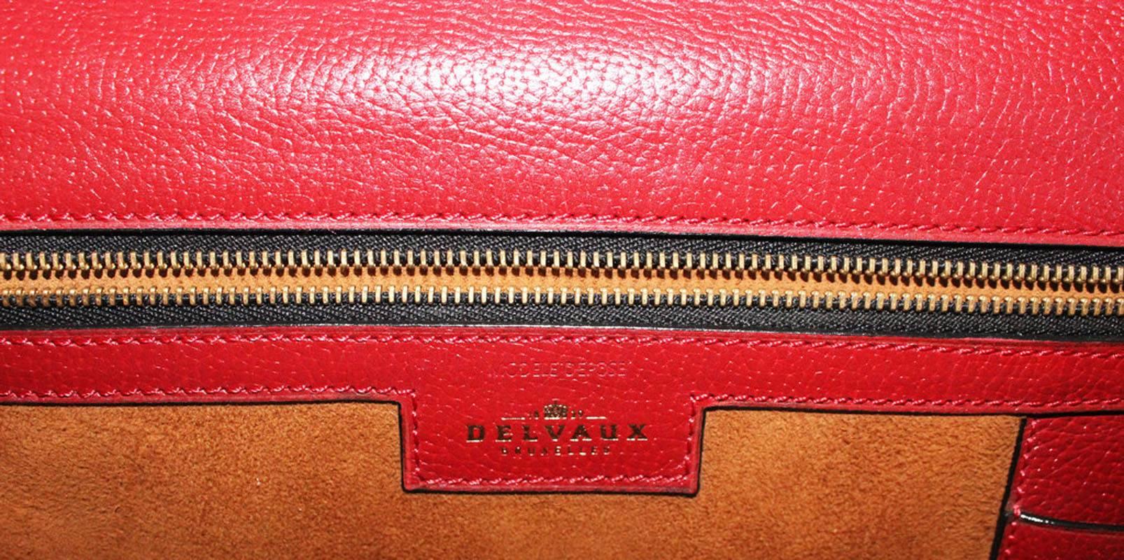 Rare & fabulous Delvaux Sellier handbag c.1990 In Excellent Condition In Verviers, BE