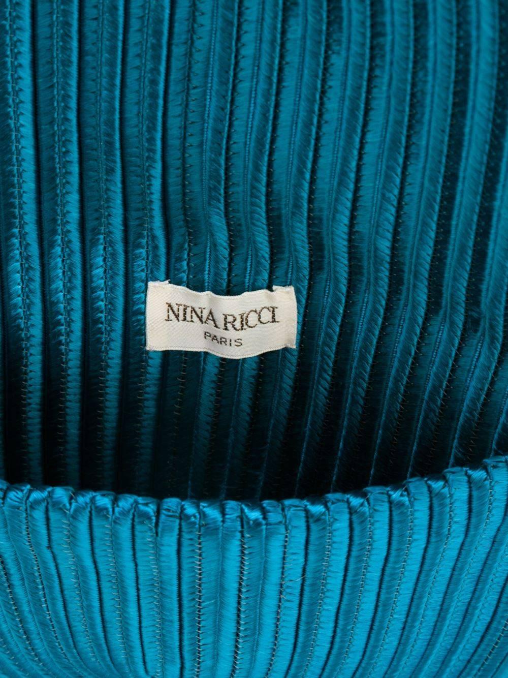 Women's Nina Ricci vintage 80s little turquoise bag