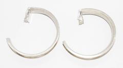 Krizia silver loop earrings 80s