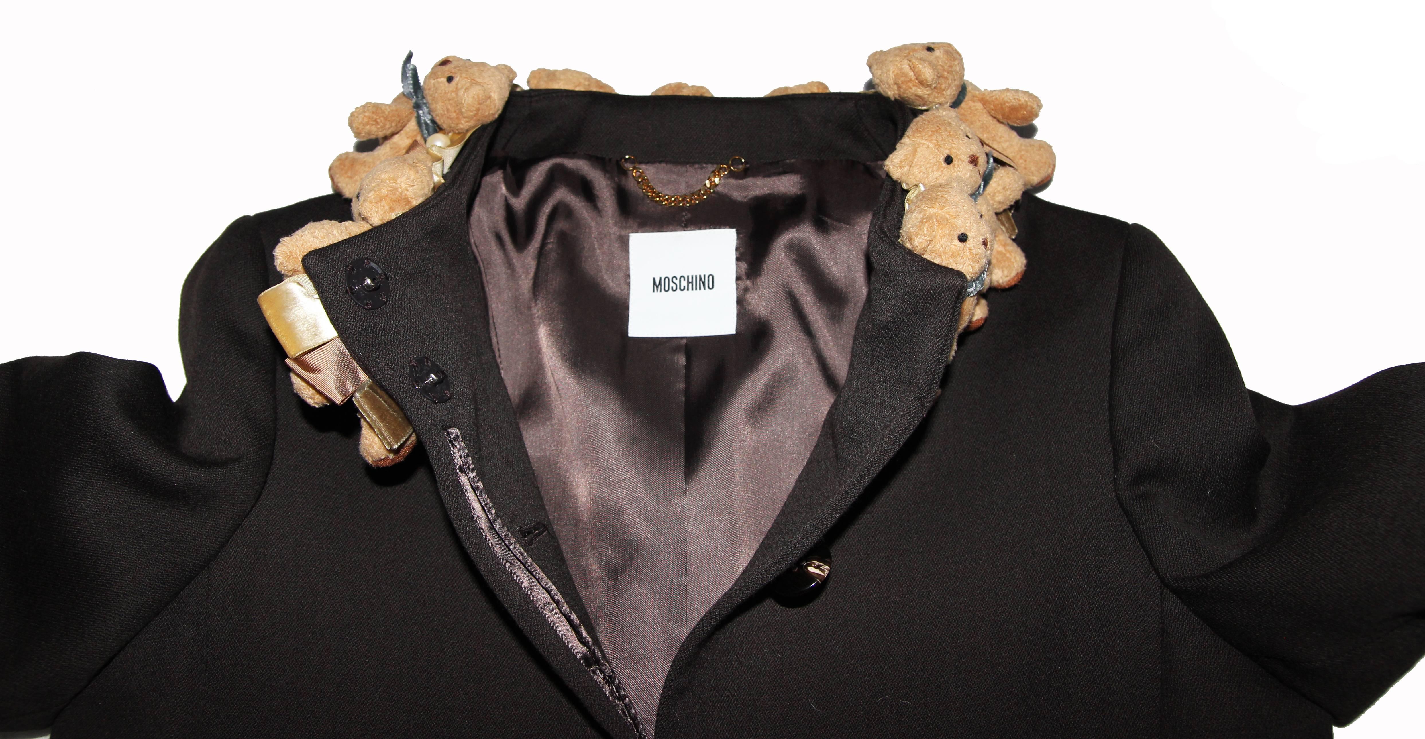 moschino teddy bear coat