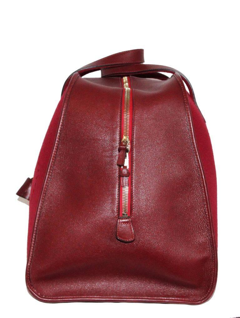 Red Just fabulous color for this Hermes feu2dou travel bag 1996