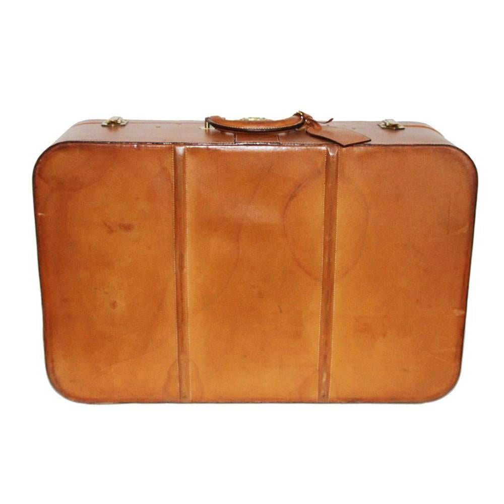 Beige Great Hermes suitcases c.1960