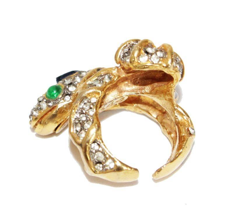 Rare & gorgeous KJL snake ring 60s In Excellent Condition For Sale In Verviers, BE