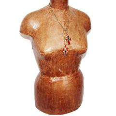 Rare eagle & cross YSL pendant by Goossens 80s
