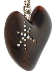 Christian Lacroix Love heart crystal earrings 90s