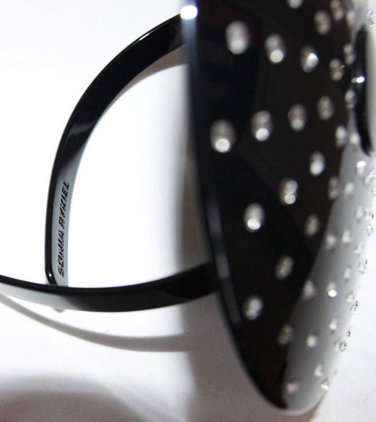 Black Sonia Rykiel Glamour crystal headband For Sale