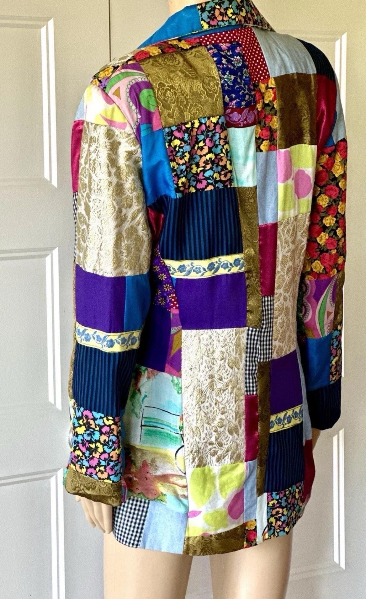 Donna DOLCE & GABBANA P/E  1993 Giacca patchwork floreale Runway - See One in vendita