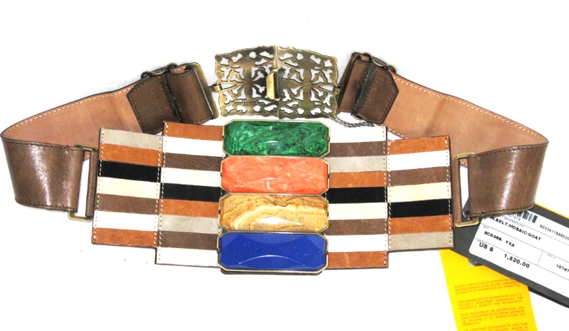 Fendi By KARL Lagerfeld for Fendi: abito in seta con stampa a cerchio e cintura per la sfilata P/E 2008 in vendita 10