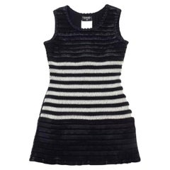 CHANEL Rare Vintage Runway S/S 1994 Black & White Vinyl PVC Raffia Dress