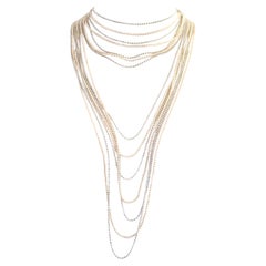 CHANEL Karl Lagerfeld 1998 Collar Sautoir de perlas y cuentas fantasía de varias vueltas